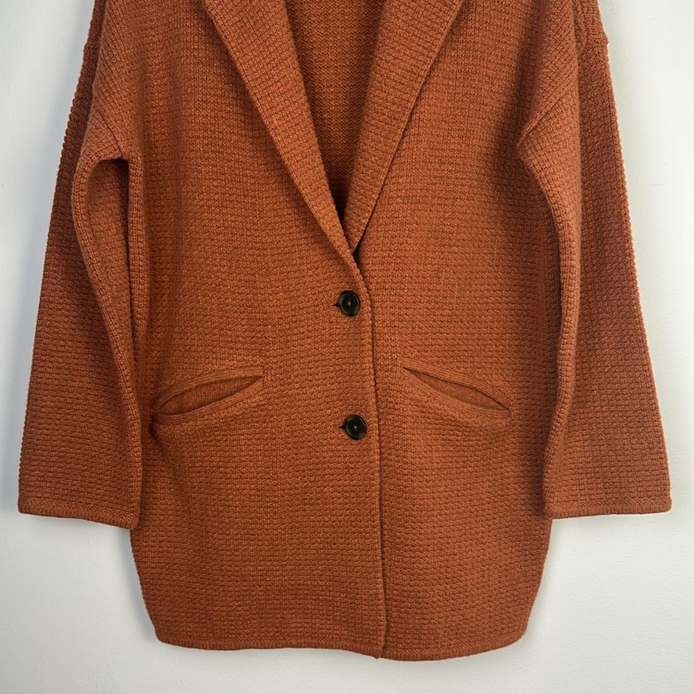 Madewell Textured BlazernSweater Jacket Size XXS Cozy Cardigan Knit Slouchy Coat - Picture 6 of 16